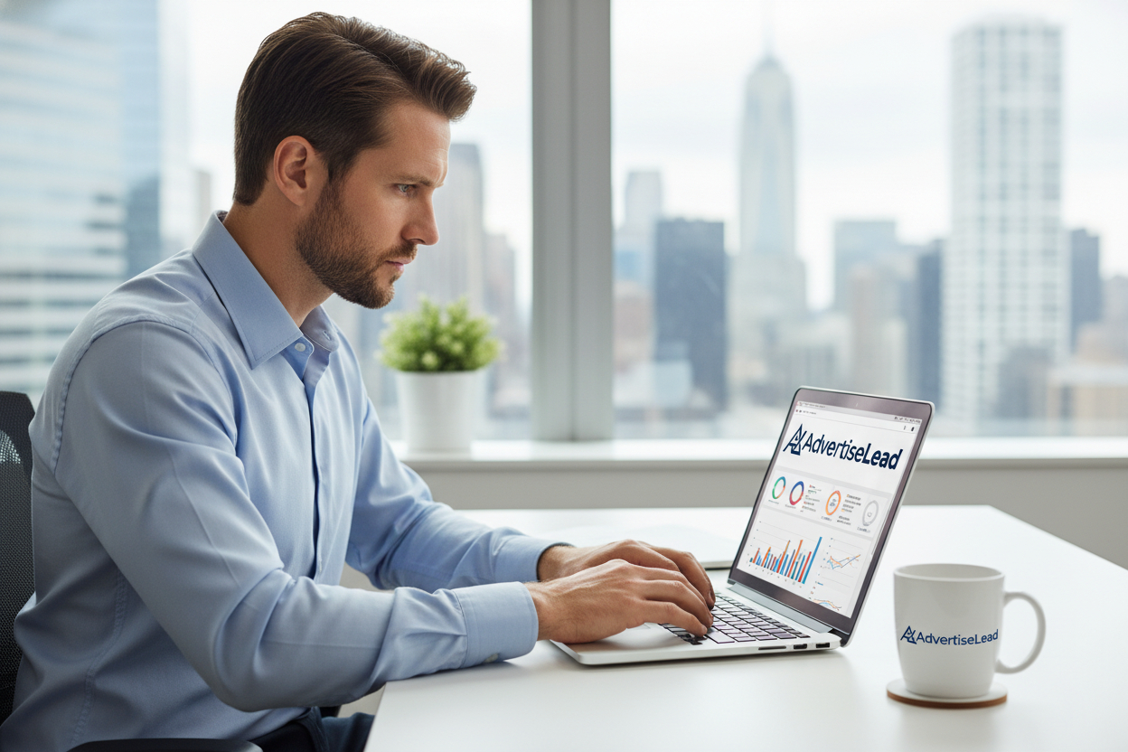 Modern US office team working on digital marketing campaigns